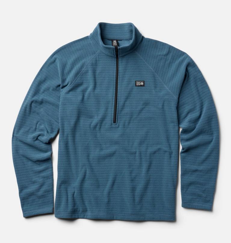 Men's Summit Grid Half Zip, Color: Adriatic Blue, image 2