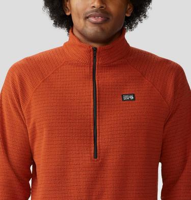 Men's Summit Grid Half Zip, Color: Dark Copper, image 8