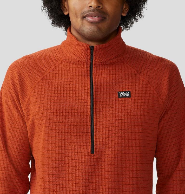 Men's Summit Grid Half Zip, Color: Dark Copper, image 4