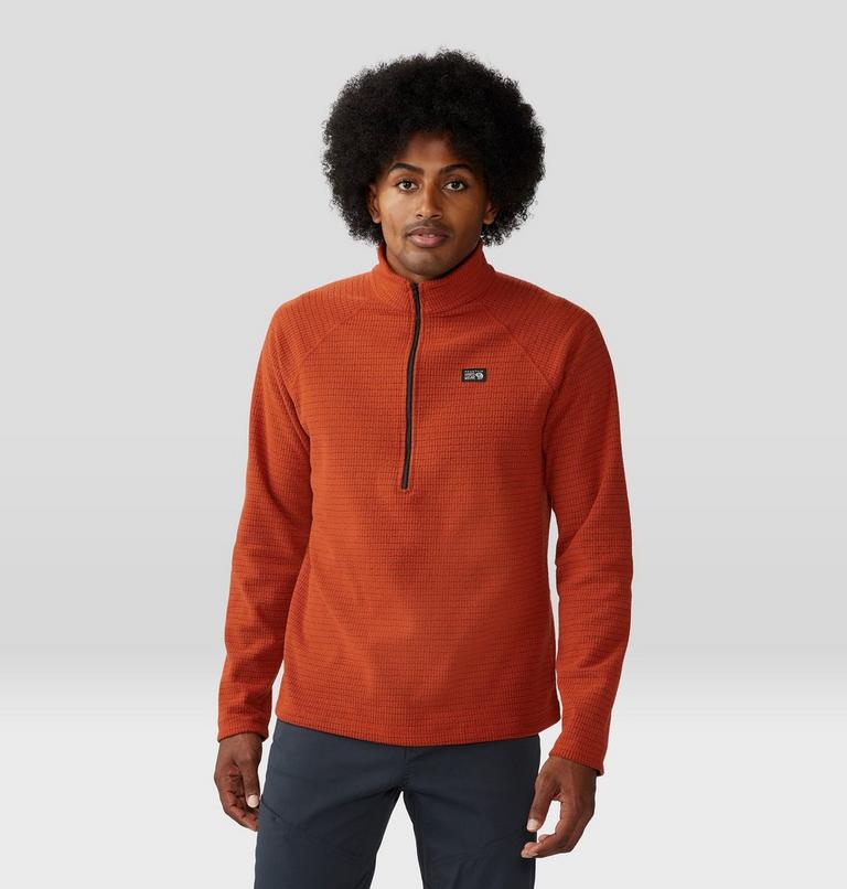 Men's Summit Grid Half Zip, Color: Dark Copper, image 5