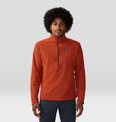 Men's Summit Grid Half Zip, Color: Dark Copper, image 5