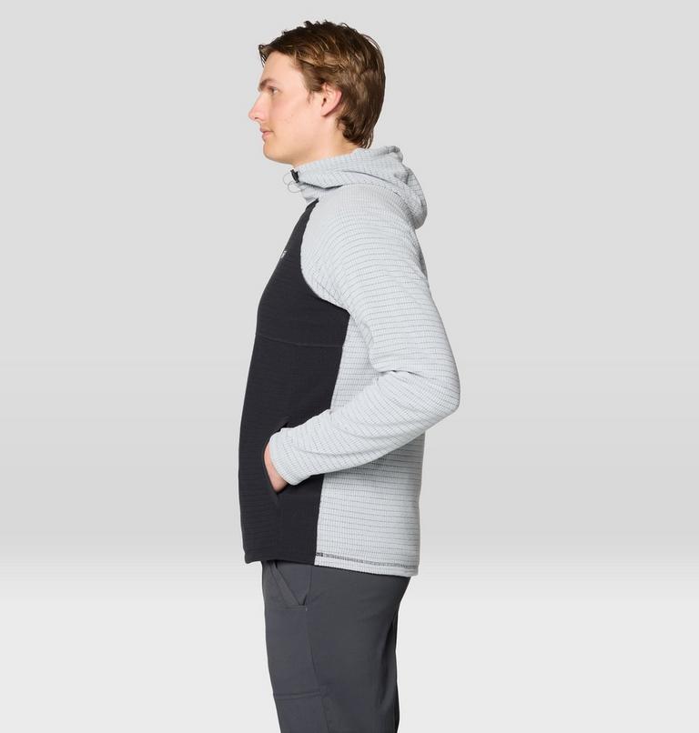 Men's Summit Grid Hoody, Color: Black, Glacial, image 4