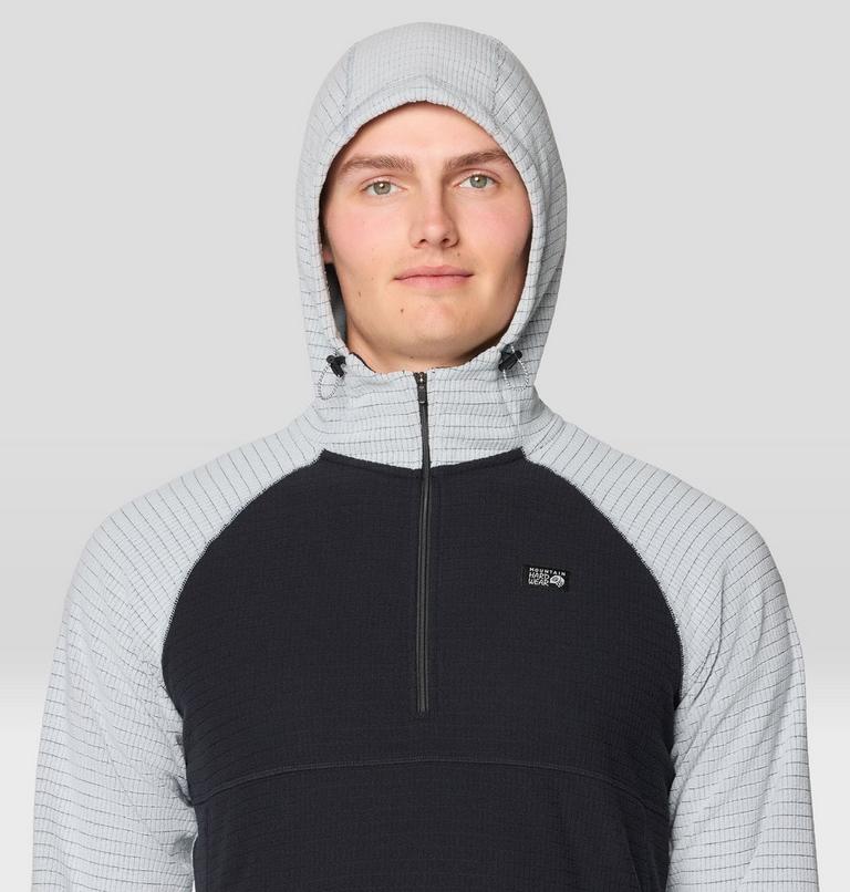 Men's Summit Grid Hoody, Color: Black, Glacial, image 5