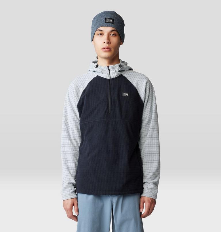 Men's Summit Grid Hoody, Color: Black, Glacial, image 6