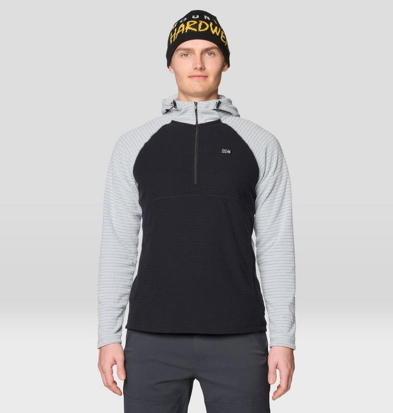 Men's Summit Grid Hoody, Color: Black, Glacial, image 1