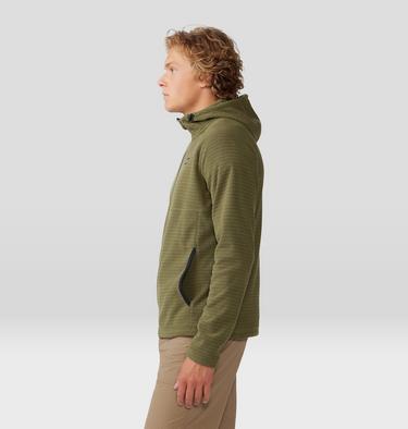 Men's Summit Grid Hoody, Color: Combat Green, image 3