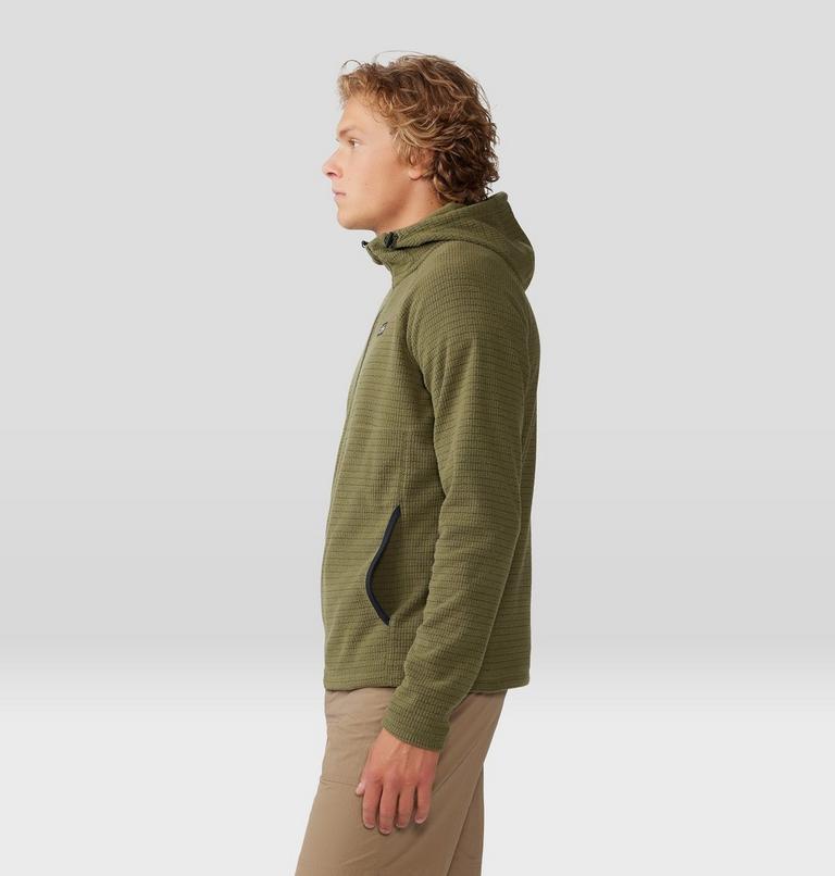 Men's Summit Grid Hoody, Color: Combat Green, image 3