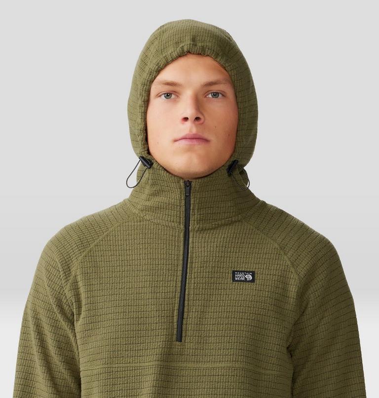 Men's Summit Grid Hoody, Color: Combat Green, image 4