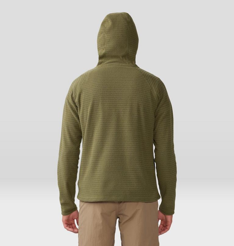 Men's Summit Grid Hoody, Color: Combat Green, image 2