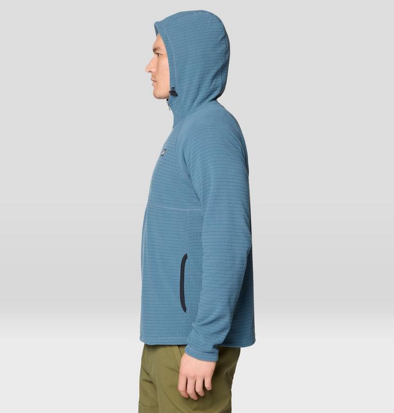 Men's Summit Grid Hoody, Color: Adriatic Blue, image 4