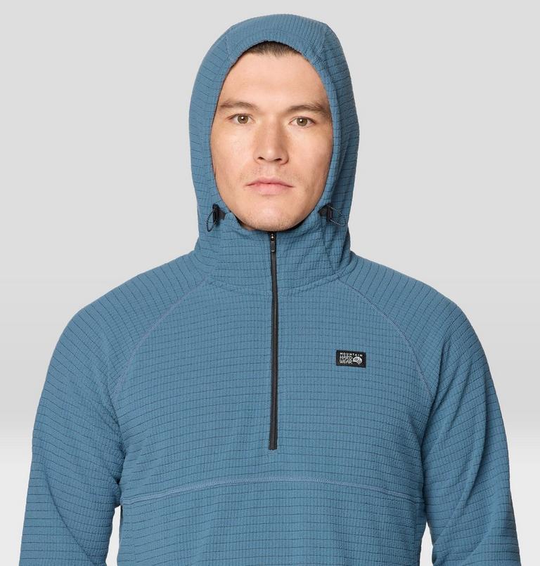 Men's Summit Grid Hoody, Color: Adriatic Blue, image 6