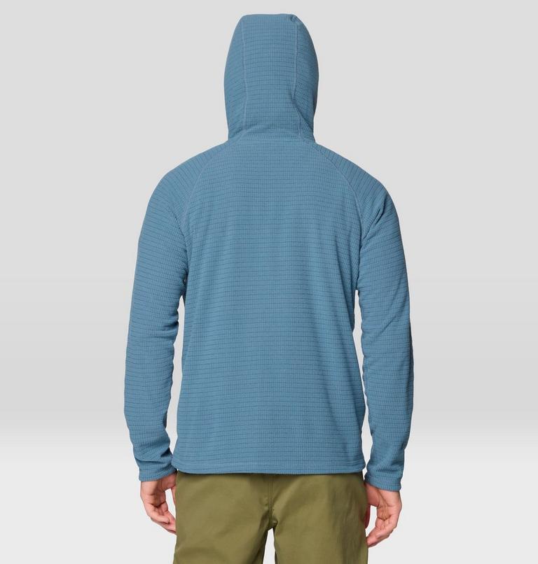 Men's Summit Grid Hoody, Color: Adriatic Blue, image 3