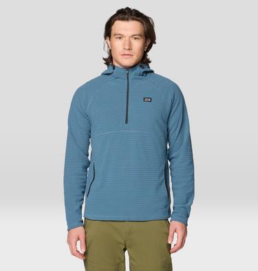 Men's Summit Grid Hoody, Color: Adriatic Blue, image 13