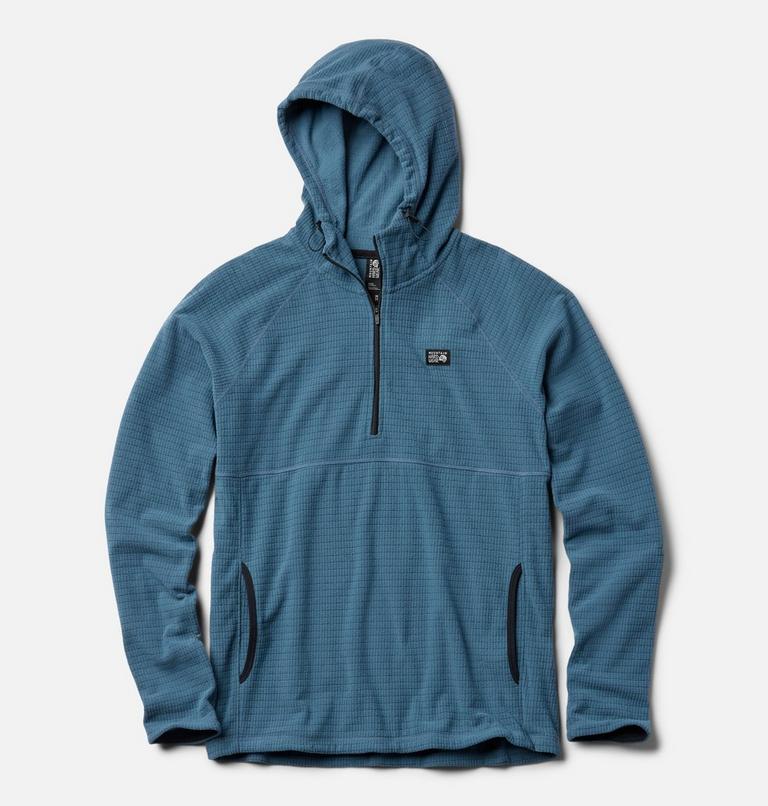 Men's Summit Grid Hoody, Color: Adriatic Blue, image 2