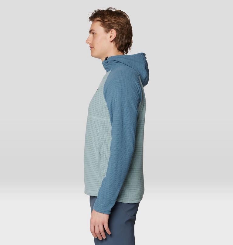 Men's Summit Grid Hoody, Color: Ice Shadow, Adriatic Blue, image 4