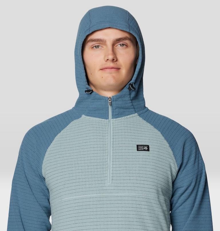 Men's Summit Grid Hoody, Color: Ice Shadow, Adriatic Blue, image 5