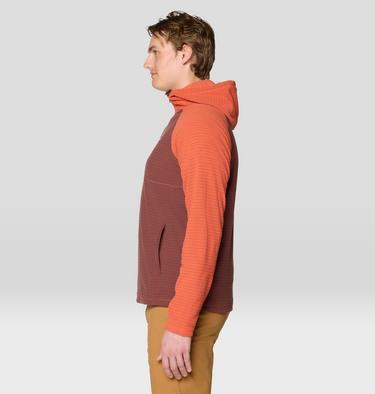 Men's Summit Grid Hoody, Color: Bourbon Brown, Aspect, image 12