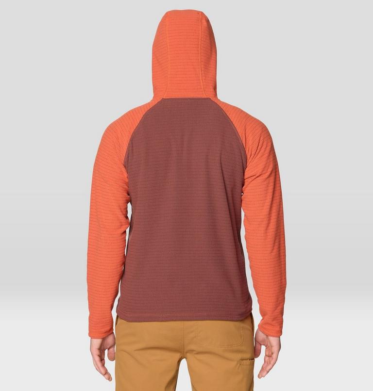 Men's Summit Grid Hoody, Color: Bourbon Brown, Aspect, image 3