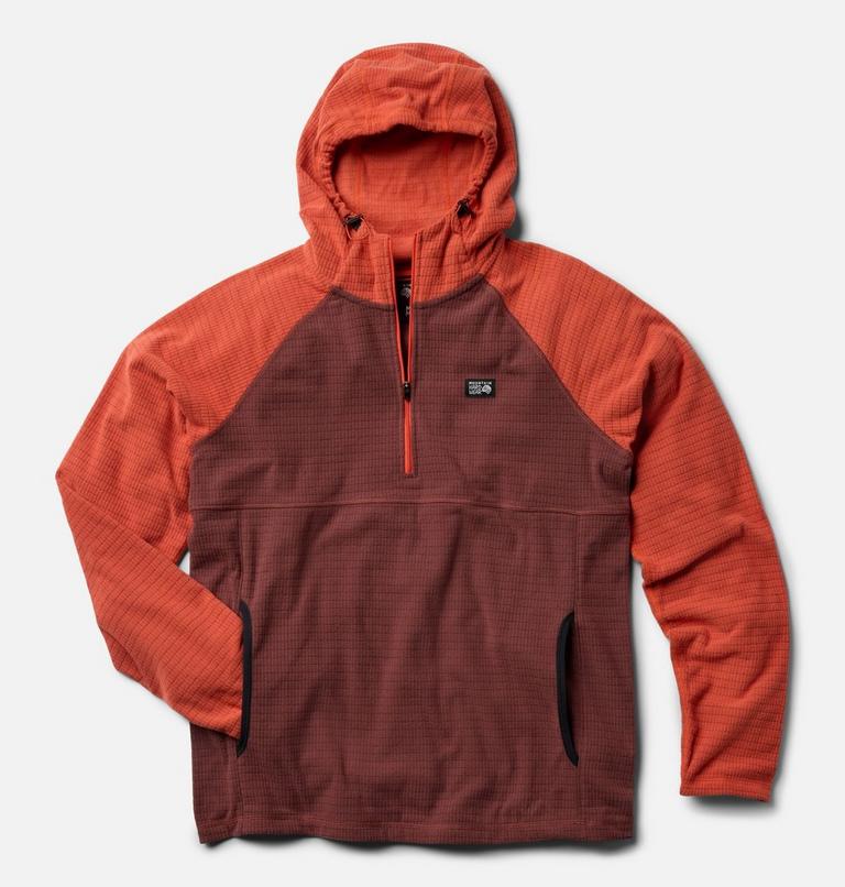 Men's Summit Grid Hoody, Color: Bourbon Brown, Aspect, image 2
