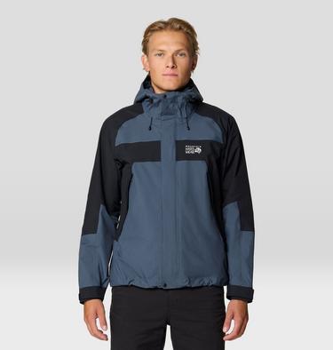Men's Dry Times Hooded Jacket, Color: Moon Blue, Black, image 1