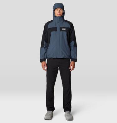 Men's Dry Times Hooded Jacket, Color: Moon Blue, Black, image 2