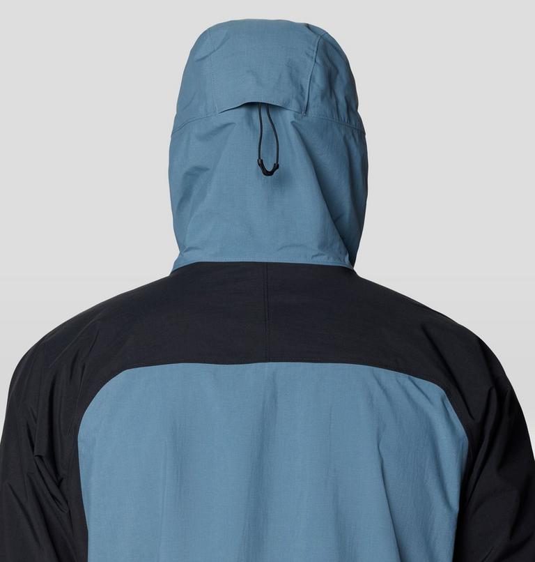 Men's Dry Times Hooded Jacket, Color: Adriatic Blue, Black, image 8
