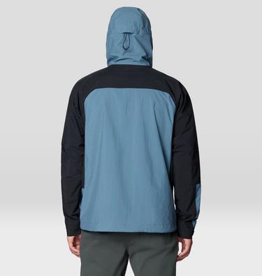 Men's Dry Times Hooded Jacket, Color: Adriatic Blue, Black, image 14