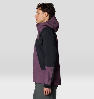 Men's Dry Times Hooded Jacket, Color: Dusty Purple, Black, image 7