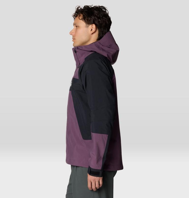 Men's Dry Times Hooded Jacket, Color: Dusty Purple, Black, image 3
