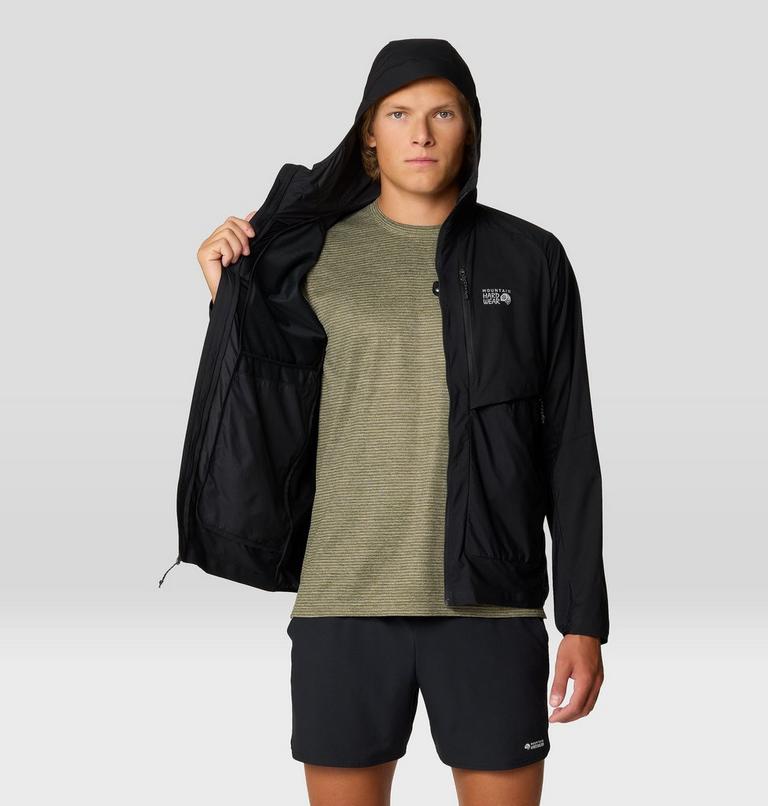 Men's Kor AirShell Hybrid Hooded Jacket, Color: Black, image 9