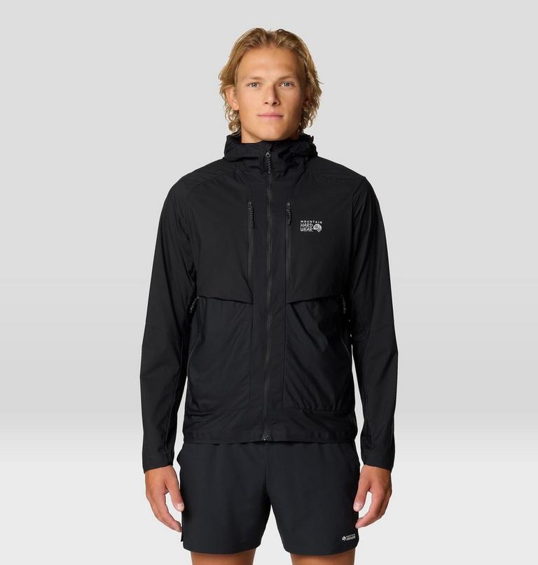 Men's Kor AirShell Hybrid Hooded Jacket, Color: Black, image 1
