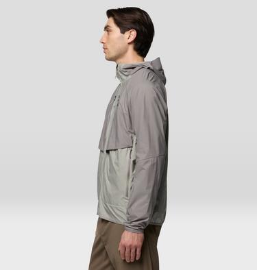 Men's Kor AirShell Hybrid Hooded Jacket, Color: Half Moon Grey, Approaching Storm, image 8