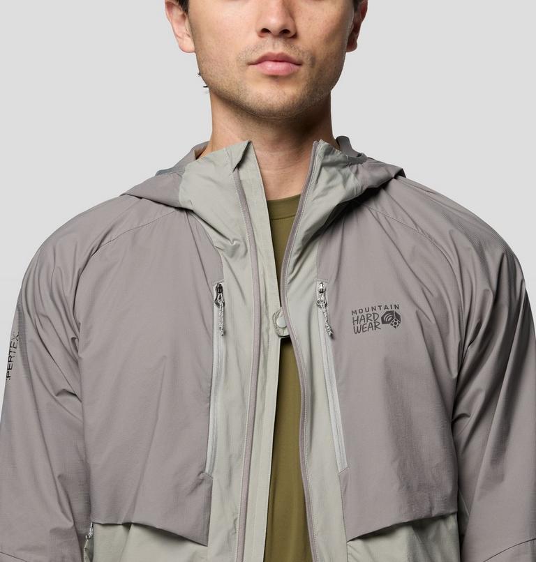 Men's Kor AirShell Hybrid Hooded Jacket, Color: Half Moon Grey, Approaching Storm, image 7