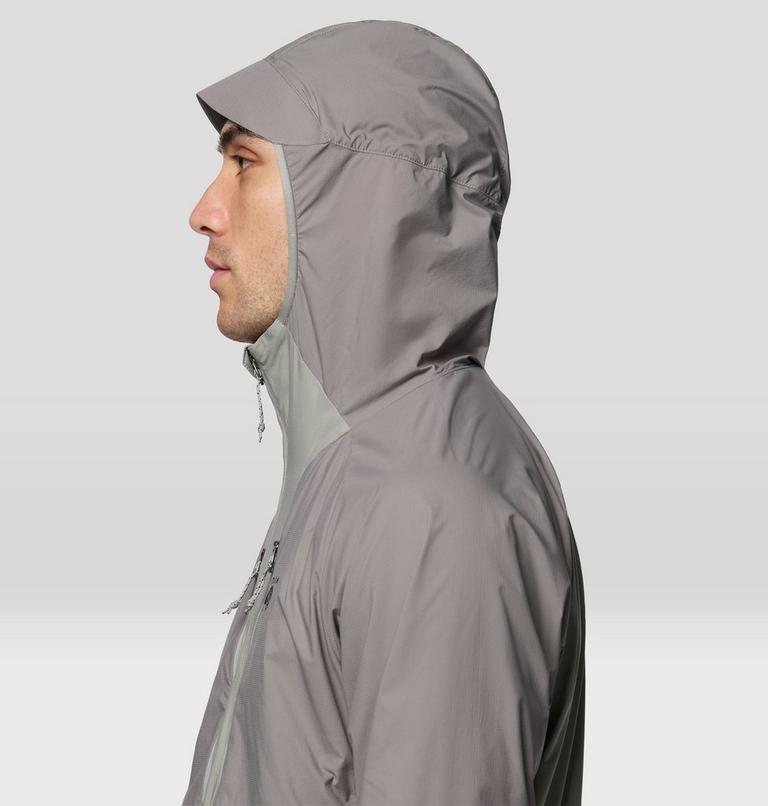 Men's Kor AirShell Hybrid Hooded Jacket, Color: Half Moon Grey, Approaching Storm, image 8