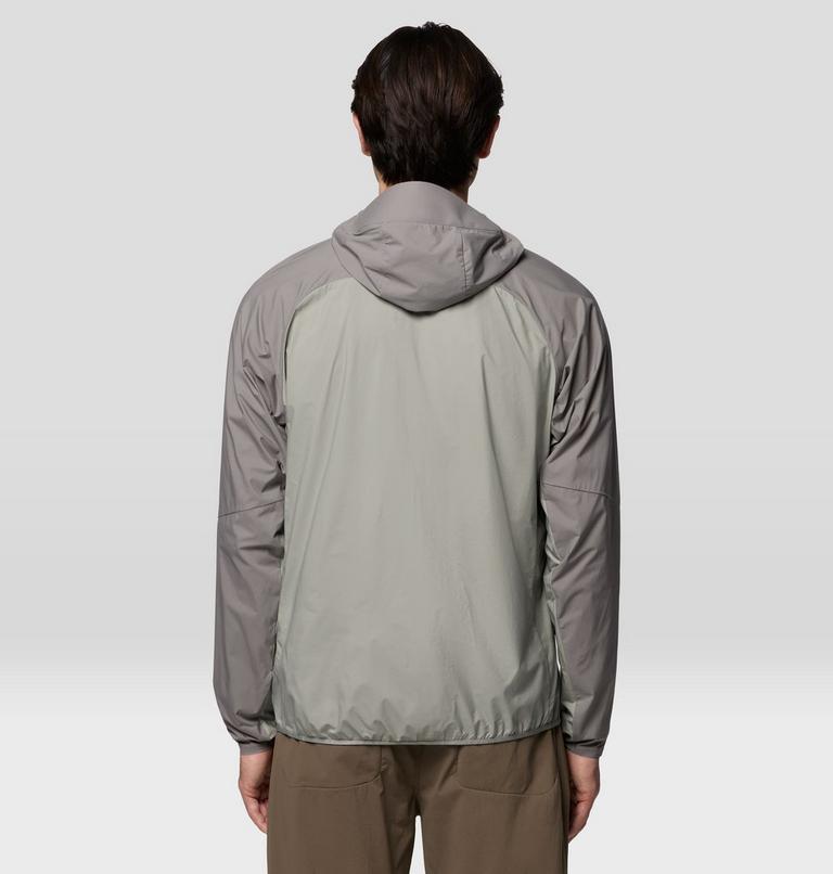 Men's Kor AirShell Hybrid Hooded Jacket, Color: Half Moon Grey, Approaching Storm, image 3