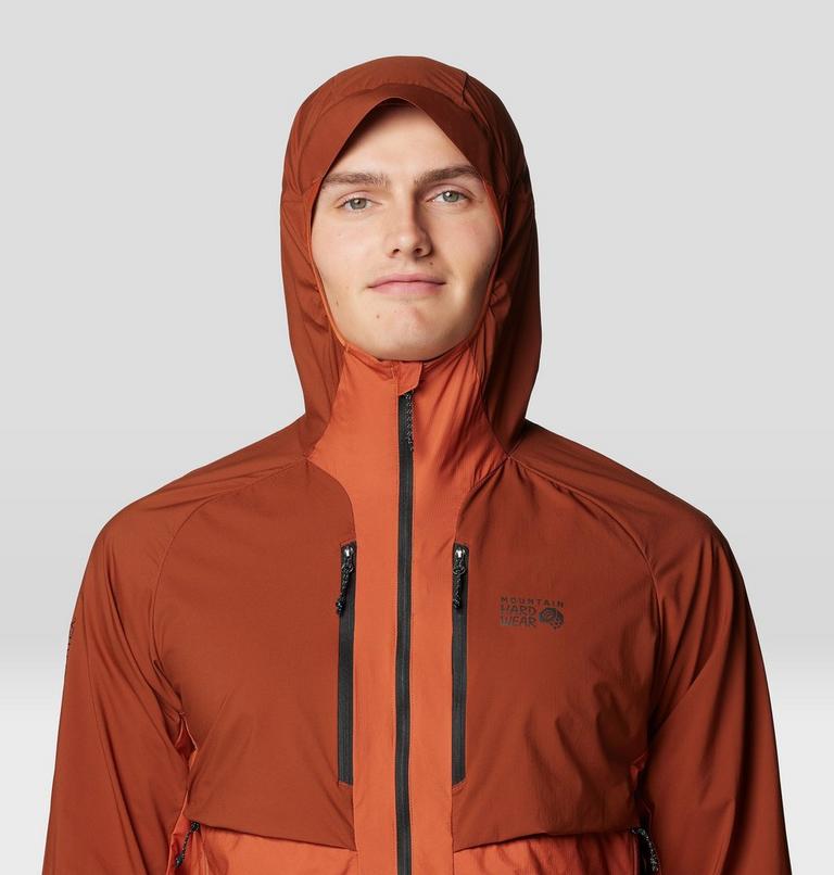 Men's Kor AirShell Hybrid Hooded Jacket, Color: Iron Oxide, Raw Carnelian, image 5
