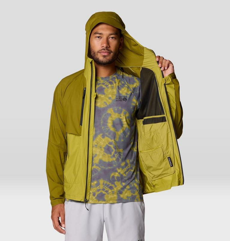 Men's Kor AirShell Hybrid Hooded Jacket, Color: Vetiver, Moon Moss, image 14