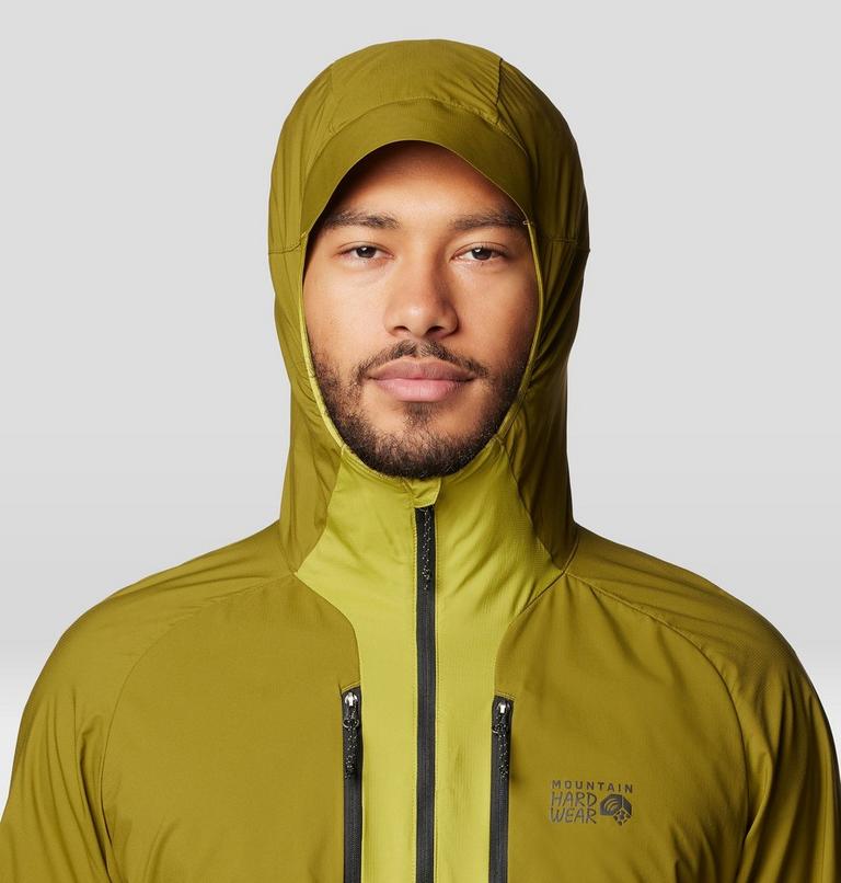 Men's Kor AirShell Hybrid Hooded Jacket, Color: Vetiver, Moon Moss, image 5
