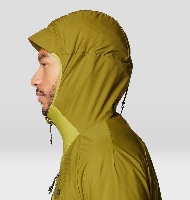 Men's Kor AirShell Hybrid Hooded Jacket, Color: Vetiver, Moon Moss, image 6