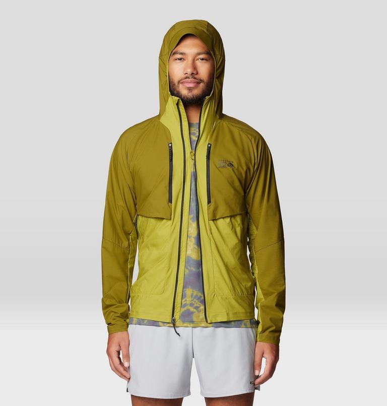 Men's Kor AirShell Hybrid Hooded Jacket, Color: Vetiver, Moon Moss, image 11