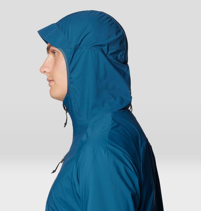 Men's Kor AirShell Hybrid Hooded Jacket, Color: Dark Caspian, image 6