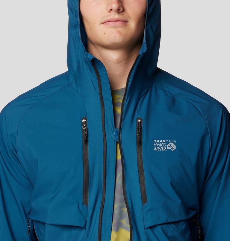 Men's Kor AirShell Hybrid Hooded Jacket, Color: Dark Caspian, image 8