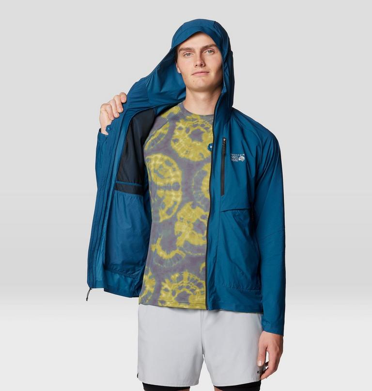 Men's Kor AirShell Hybrid Hooded Jacket, Color: Dark Caspian, image 10