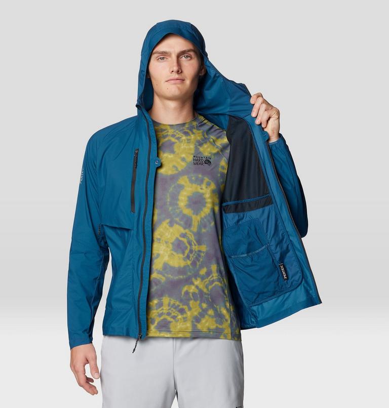 Men's Kor AirShell Hybrid Hooded Jacket, Color: Dark Caspian, image 11