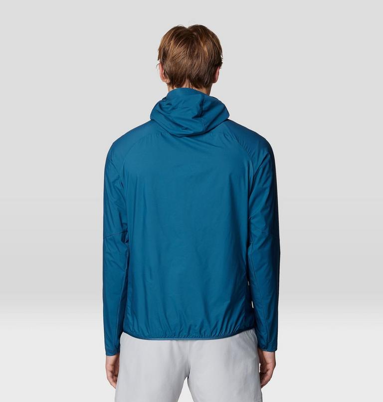 Men's Kor AirShell Hybrid Hooded Jacket, Color: Dark Caspian, image 3