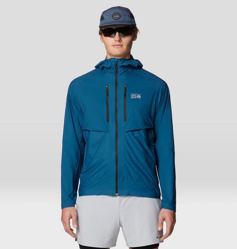 Men's Kor AirShell Hybrid Hooded Jacket, Color: Dark Caspian, image 2