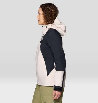 Women's Dry Times Hooded Jacket, Color: Talc, Black, image 12