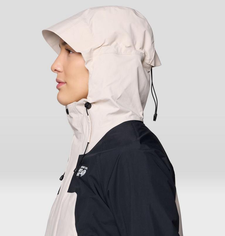 Women's Dry Times Hooded Jacket, Color: Talc, Black, image 9