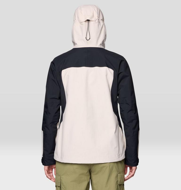 Women's Dry Times Hooded Jacket, Color: Talc, Black, image 3