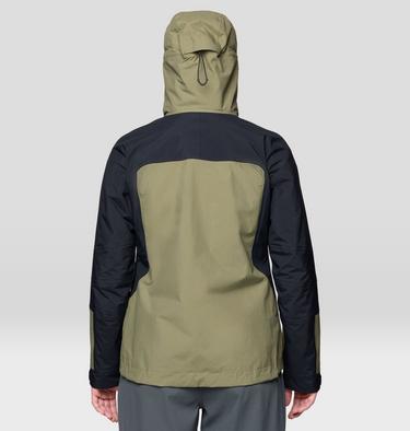 Women's Dry Times Hooded Jacket, Color: Mission Olive, Black, image 4